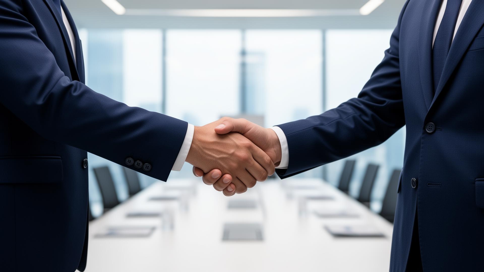 Strategic partnership handshake